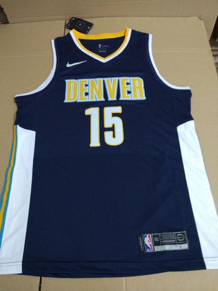 Баскетбольная джерси 2017-18 Nikola Jokic Denver Nuggets #15 Icon Navy