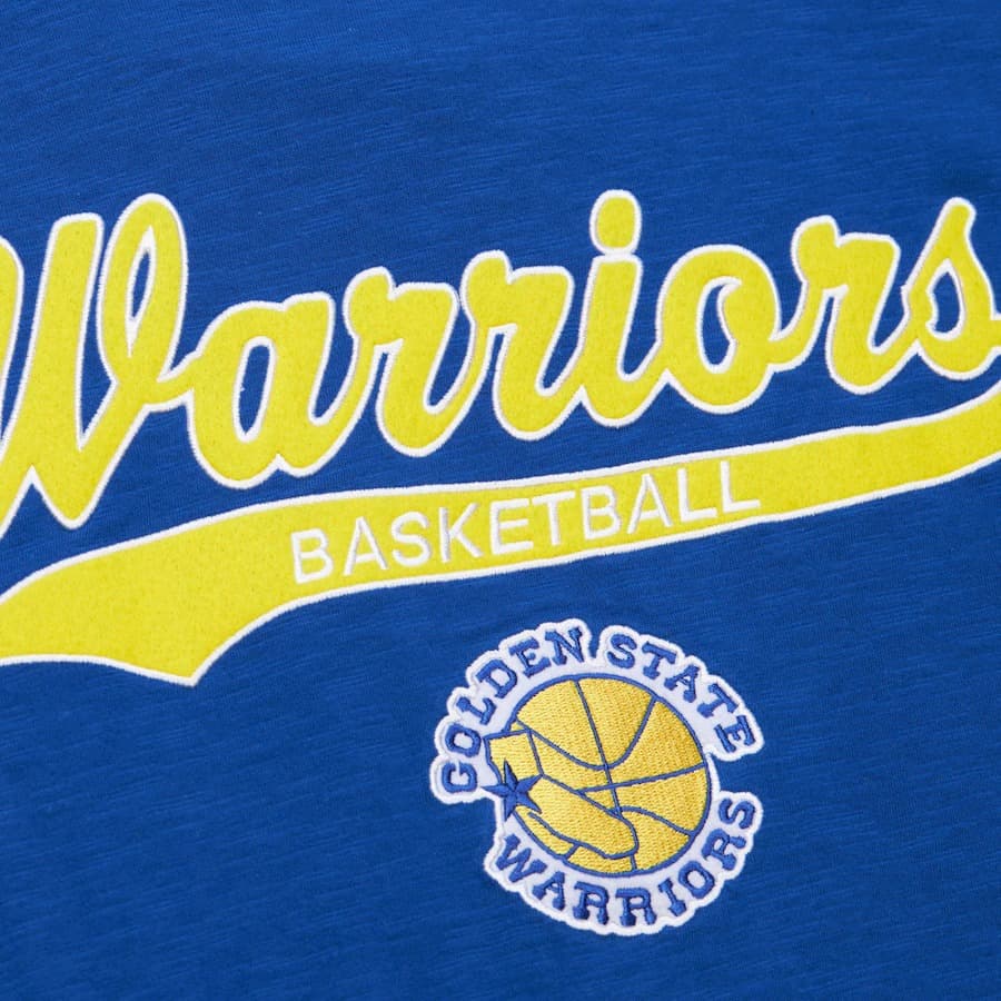 Футболка Mitchell & Ness Royal Golden State Warriors Vintage Logo Legendary Slub T-Shirt