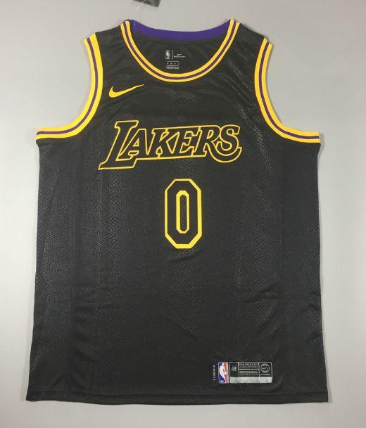 Баскетбольная джерси 2017-18 Kyle Kuzma Lakers #0 City Black
