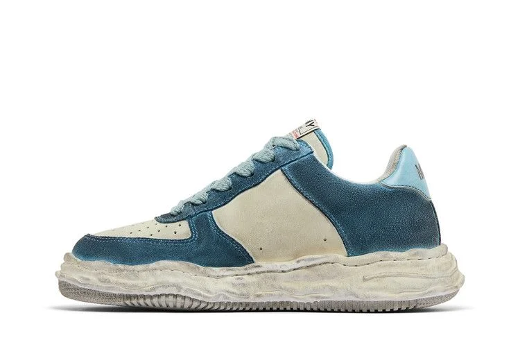 Кроссовки Maison Mihara Yasuhiro Wayne OG Sole Distressed Leather Low 'Blue White'