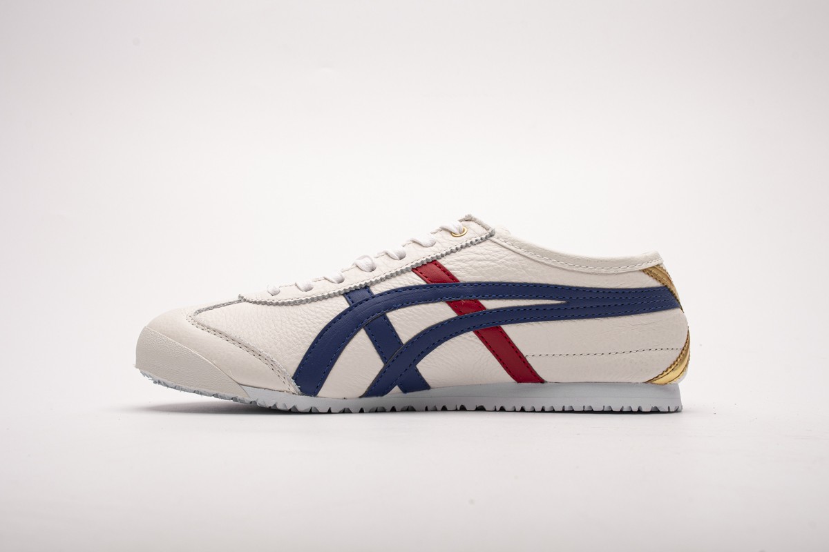 Кроссовки ASICS Mexico 66 White Blue Red Metallic Gold