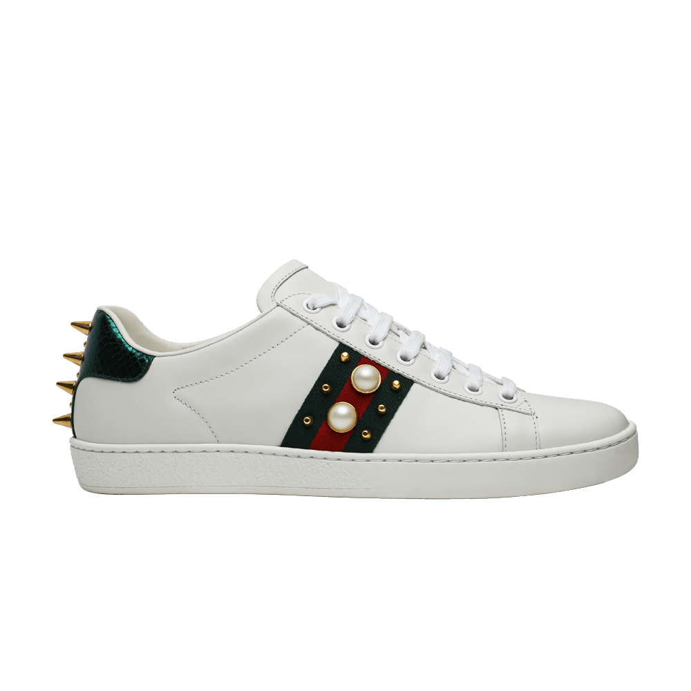 Кроссовки Gucci Wmns Ace Studded 'White'
