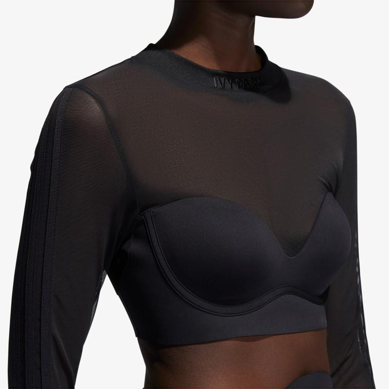 Спортивный топ adidas Ivy Park Long Sleeve Mesh Crop Top Black