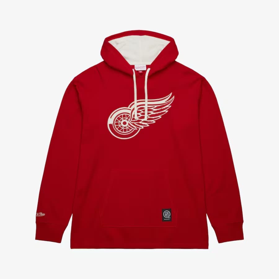 Худи Mitchell & Ness Scarlet Detroit Red Wings Thermal Lightweight Pullover Hoodie