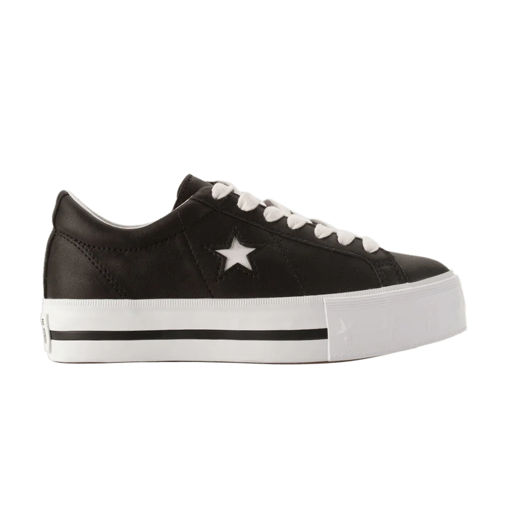 Krossovki-Converse-Wmns-One-Star-Platform-Low-Black-White