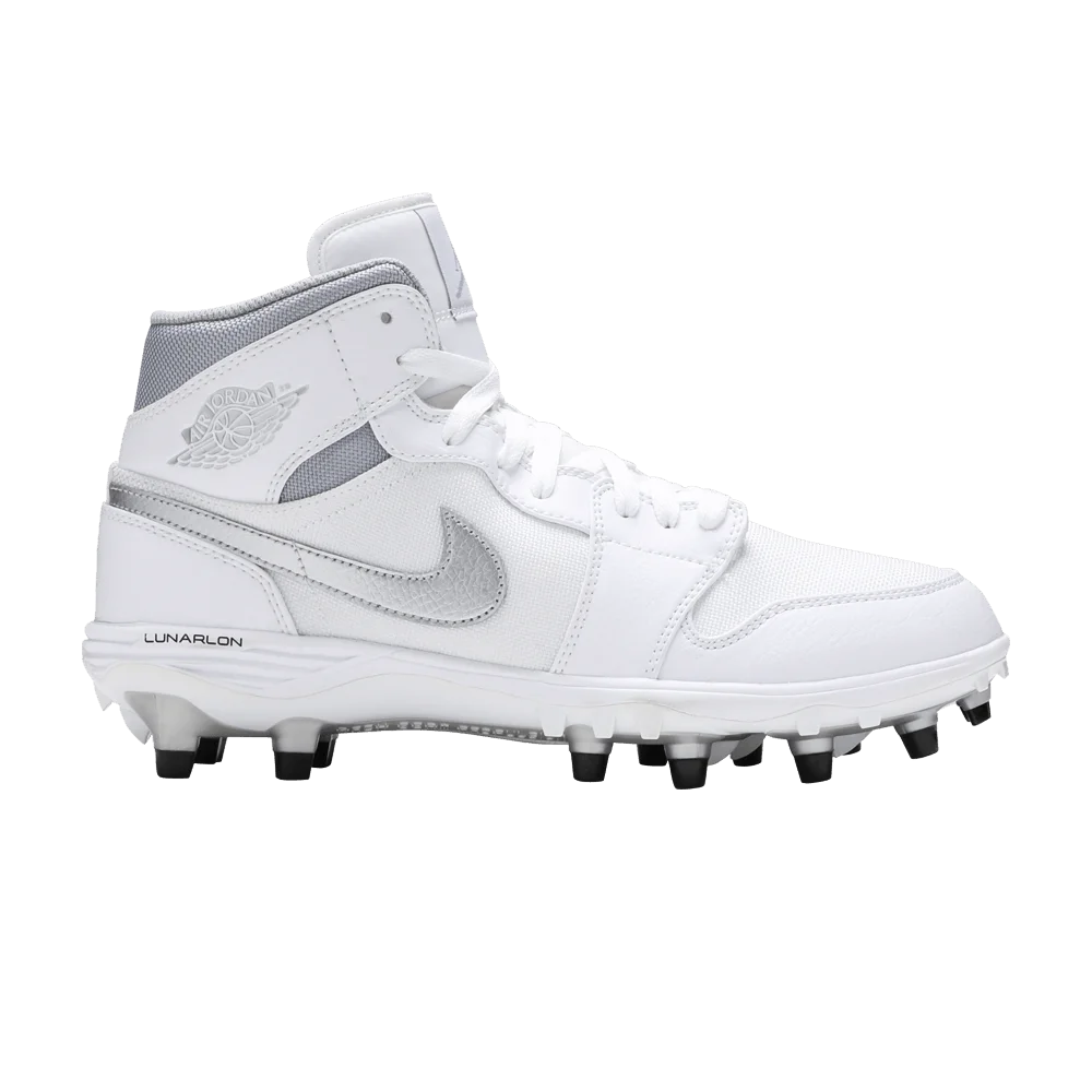 Krossovki-Air-Jordan-1-Mid-TD-Cleat-Metallic-Silver