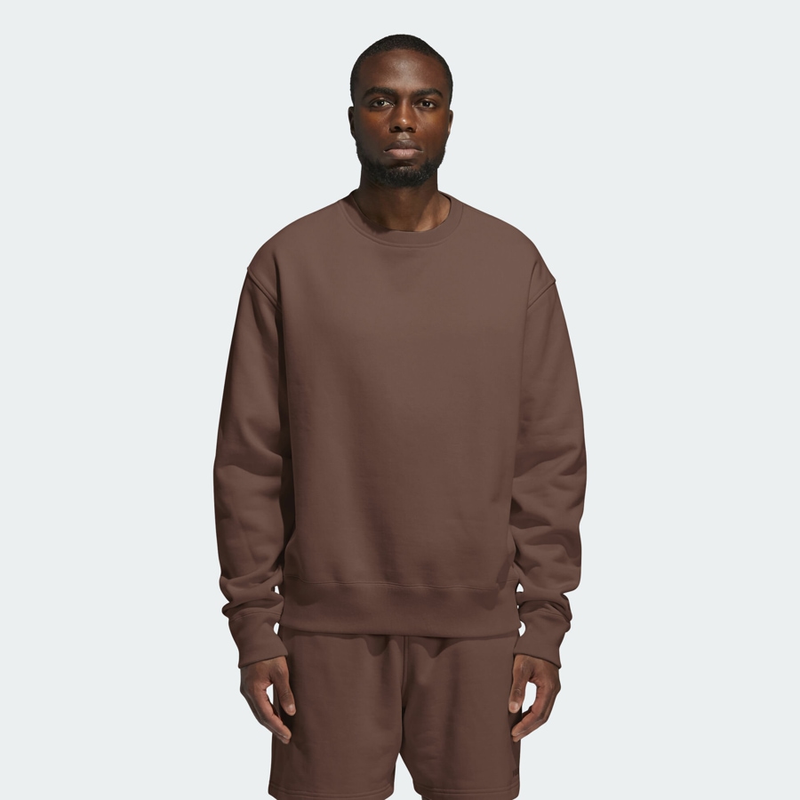 Свитшот adidas Pharrell Williams Basics Crewneck Sweatshirt Earth Brown