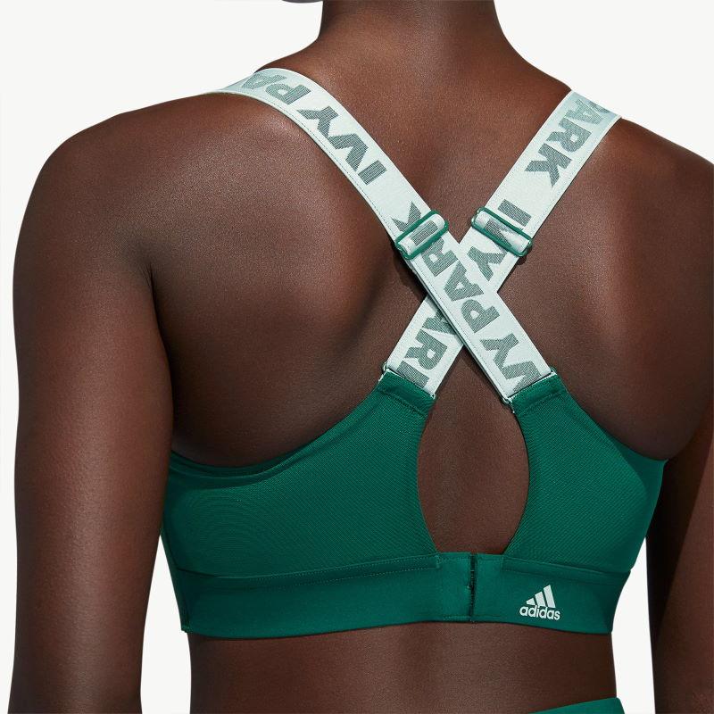 Спортивный топ adidas Ivy Park Cutout Medium Support Bra Dark Green