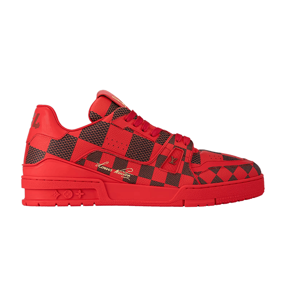 Кроссовки Louis Vuitton Trainer 'Damier Pop - Red'
