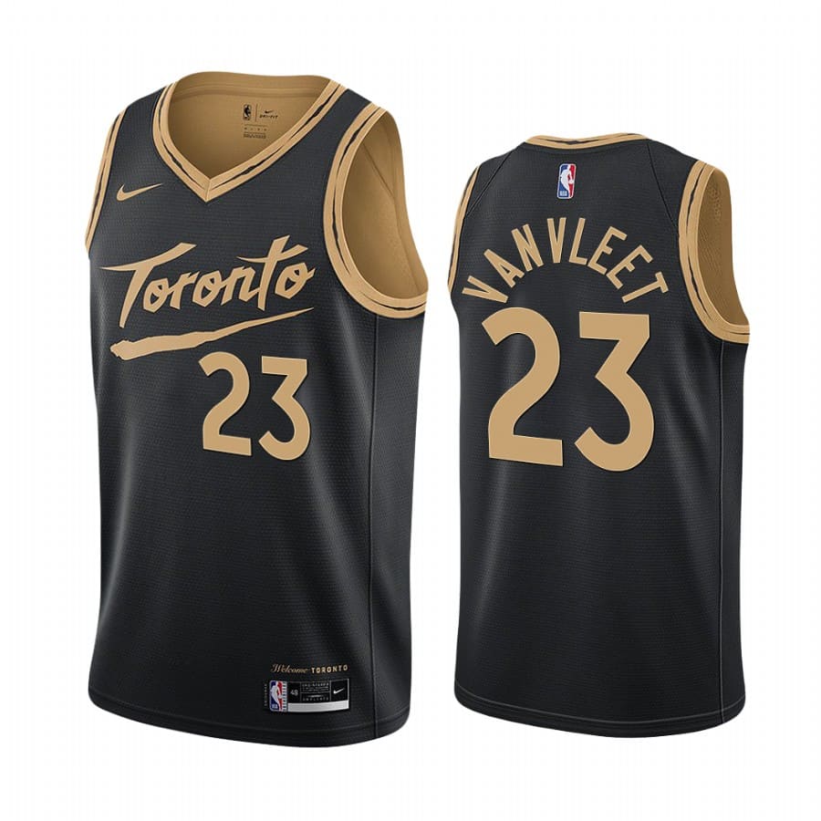 Баскетбольная джерси 2020-21 Toronto Raptors #23 Fred VanVleet City Edition Black Swingman Jersey