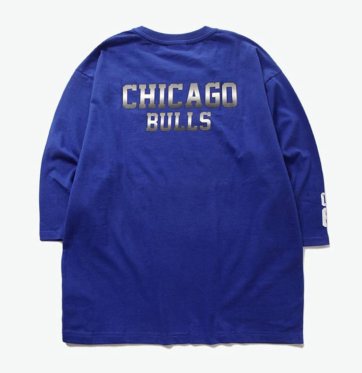 Футболка 2020 NBA Chicago Bulls Oversize Black Blue Tee