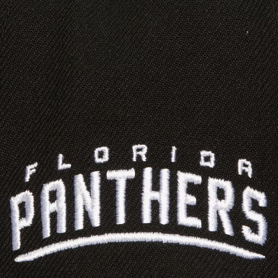 Бейсболка Mitchell & Ness Black White Florida Panthers Evergreen OG Snapback Hat