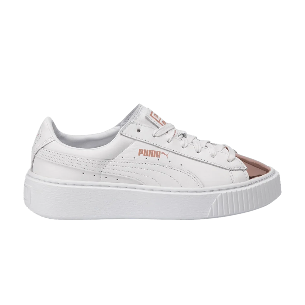 Krossovki-Puma-Wmns-Basket-Platform-Metallic-White-Rose-Gold