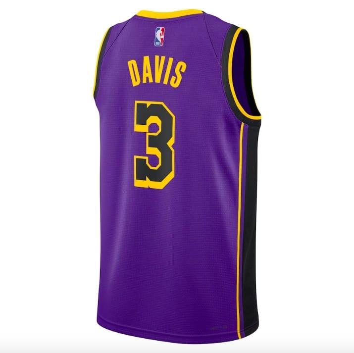 Баскетбольная джерси 2022-23 LA Lakers #3 Anthony Davis Swingman Statement Purple Jersey