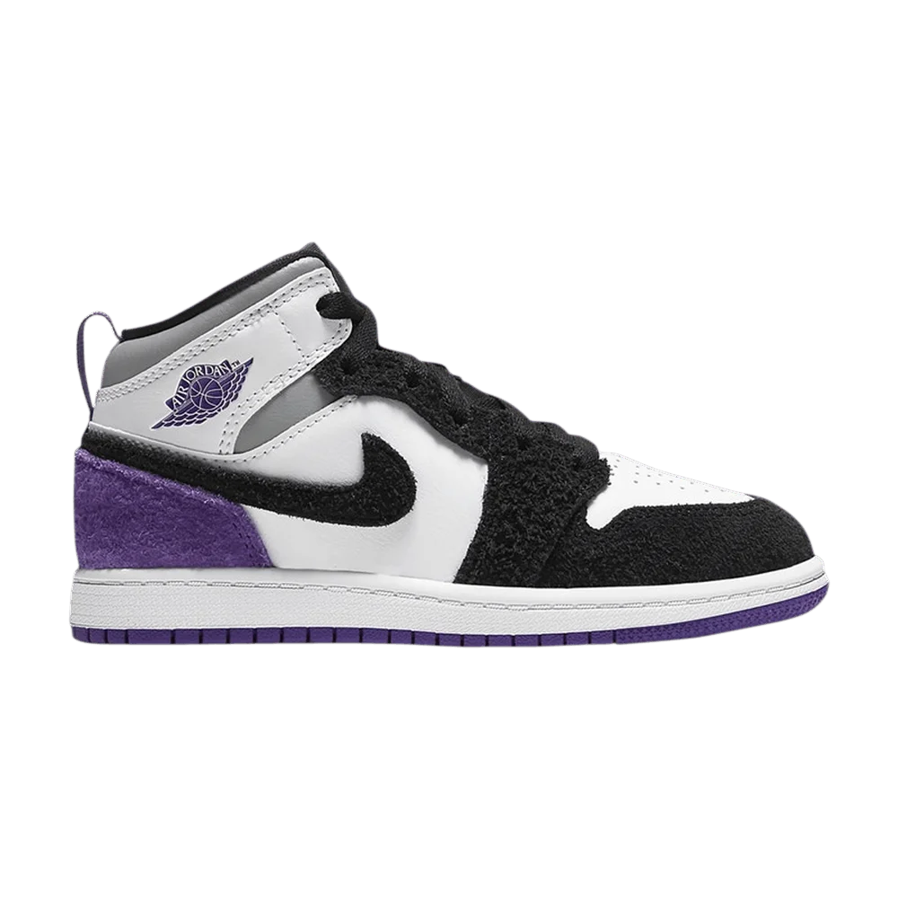 Krossovki-Air-Jordan-1-Mid-SE-PS-Varsity-Purple