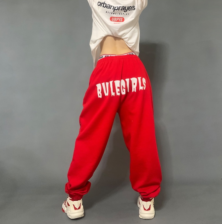 2021-Bulegirls-Hip-hop-Style-Sweatpants-White-Red-10