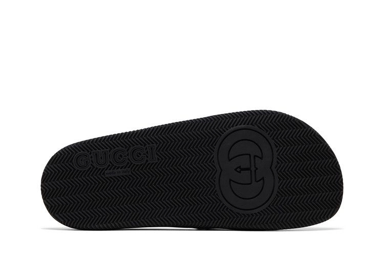 Кроссовки Gucci Wmns Slide 'Interlocking G - Black Red Green'