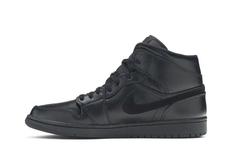 Кроссовки Air Jordan 1 Mid 'Triple Black'