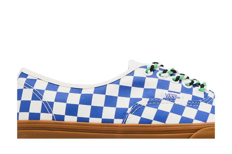 Vans Authentic 'Checkerboard - Blue Gum Braided Laces'