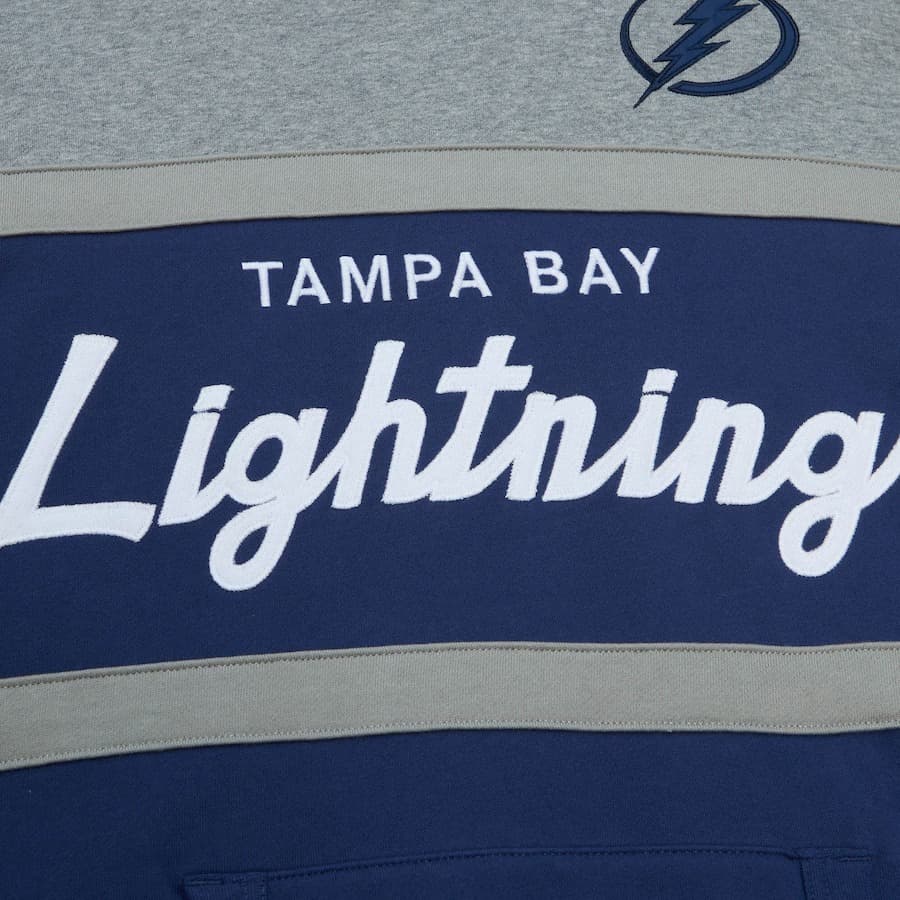 Худи Mitchell & Ness Blue Tampa Bay Lightning Head Coach Pullover Hoodie