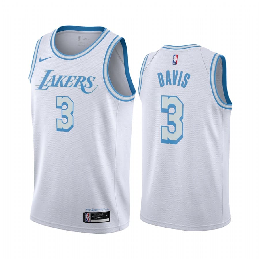 Баскетбольная джерси 2020-21 LA Lakers #3 Anthony Davis City Edition White Swingman Jersey