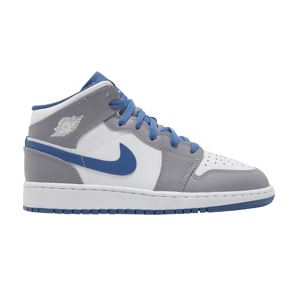 Krossovki-Air-Jordan-1-Mid-GS-Cement-True-Blue