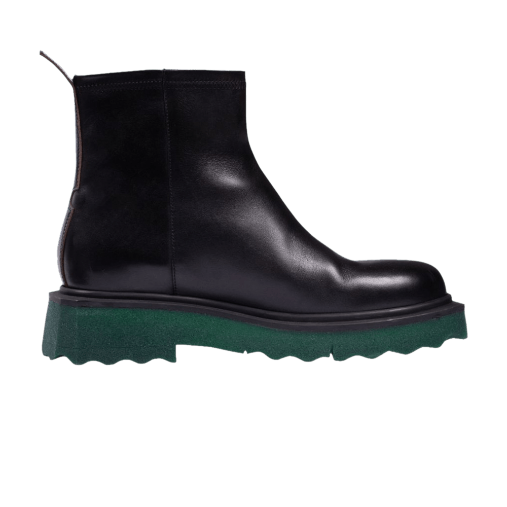 Кроссовки Off-White Sponge Sole Leather Zip Boot 'Black'