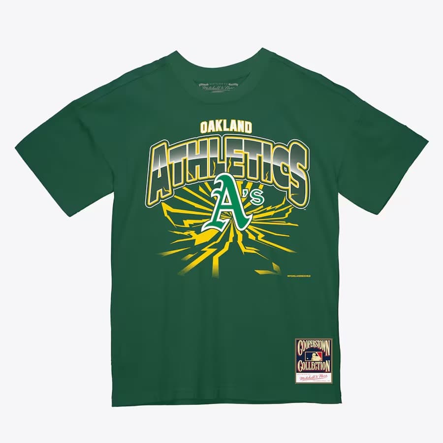 Футболка Mitchell & Ness Green Athletics Earthquake T-Shirt