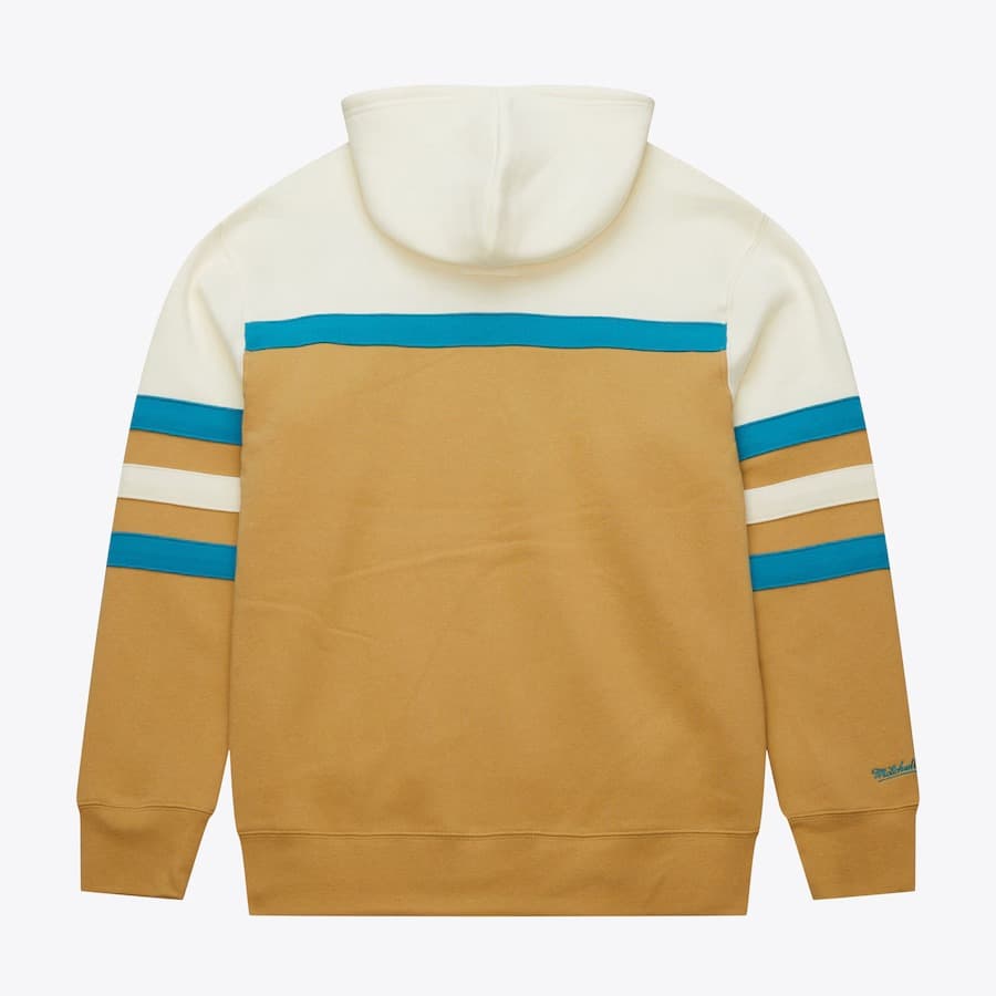 Худи Mitchell & Ness Tan Charlotte Hornets Head Coach Fleece Pullover Hoodie