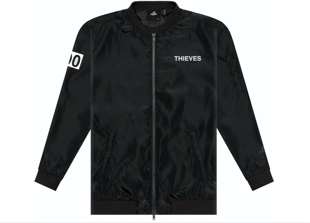 Бомбер 100 Thieves Numbers Bomber Jacket Black