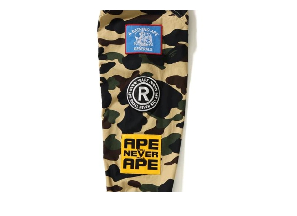Рубашка BAPE 1st Camo Multicolor Patch Military Shirt Shirt Yellow