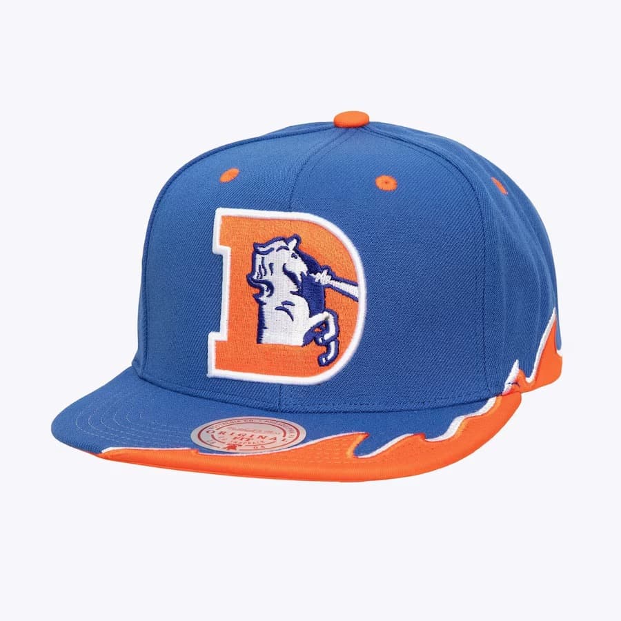 Бейсболка Mitchell & Ness Royal Denver Broncos Rising Tide OG Snapback Hat
