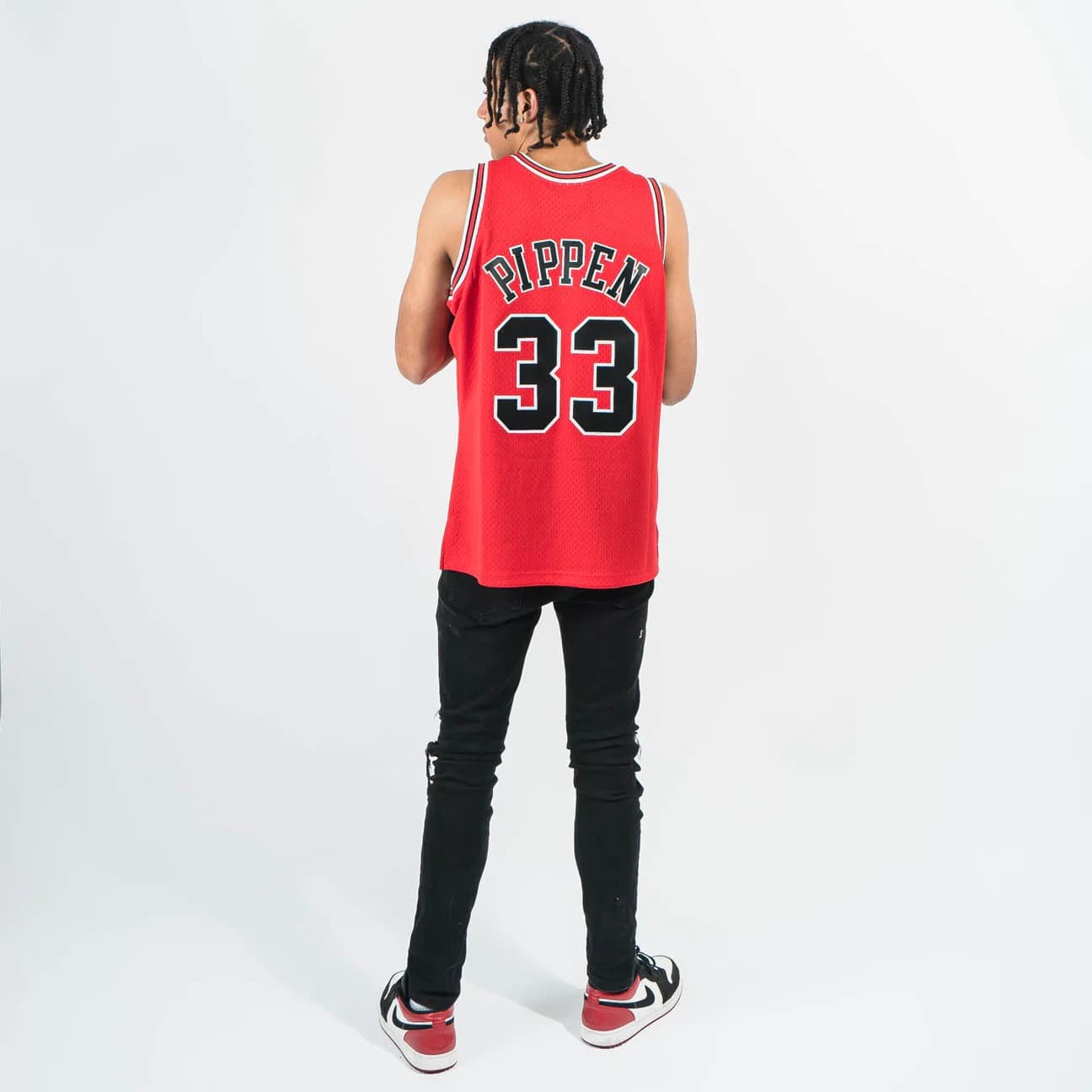 Баскетбольная джерси 1997-1998 Chicago Bulls Scottie Pippen #33 Swingman Hardwood Classic Red Jersey