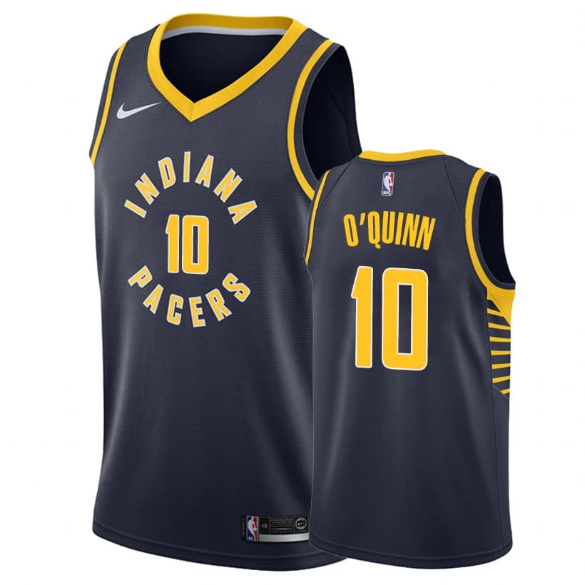 Баскетбольная джерси 2018-19 Indiana Pacers #10 Kyle O’Quinn Icon Edition Navy Swingman Jersey