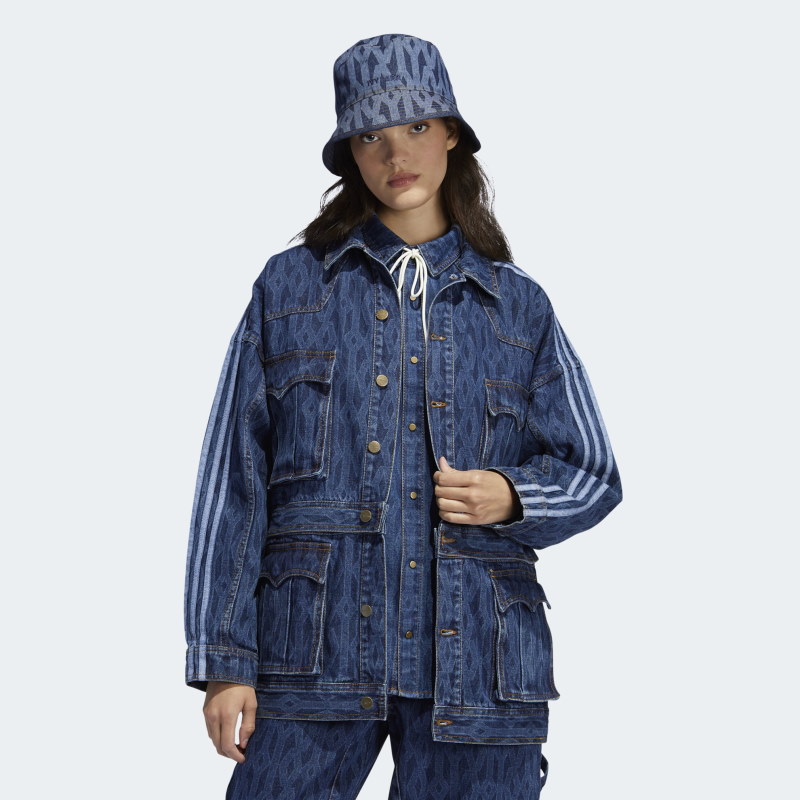 Куртка adidas Ivy Park Monogram Denim Denim Track Jacket (All Gender) Dark Denim