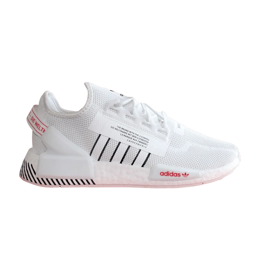 Кроссовки adidas NMD_R1 V2 'White Black Scarlet' JD Sports Exclusive