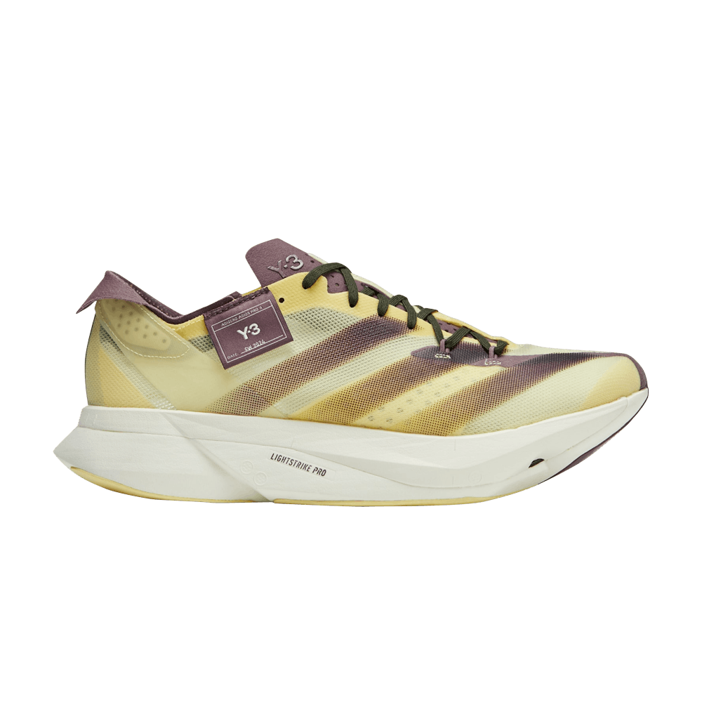 Кроссовки adidas Y-3 Adizero Adios Pro 3 'Almost Yellow Shadow Fig'