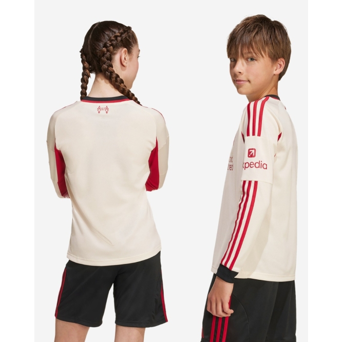 Детский футбольный лонгслив Liverpool FC adidas Youth Away Long Sleeve Jersey