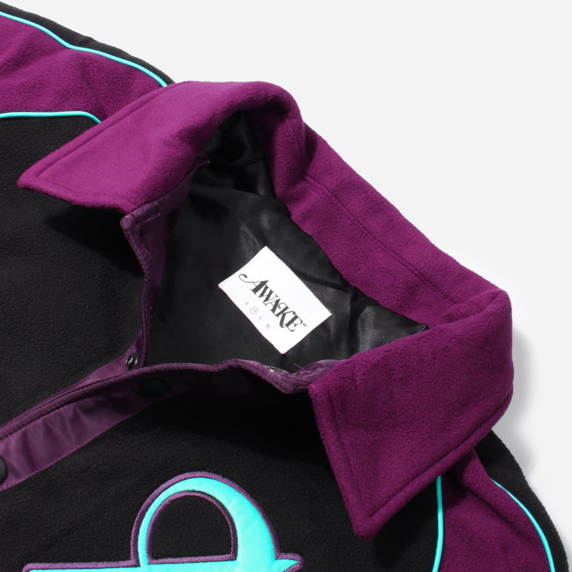 Куртка Awake Baseball Fleece Jacket Black/Purple