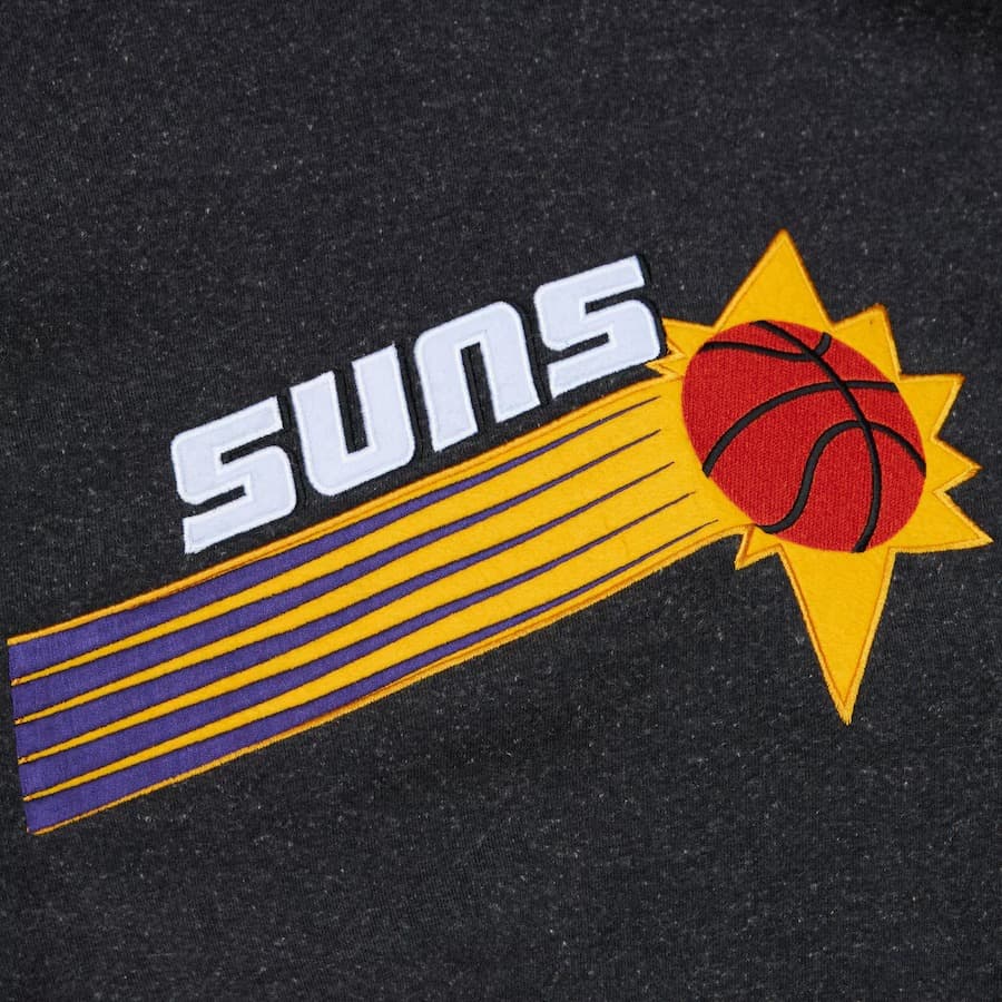 Худи Mitchell & Ness Black Phoenix Suns Snow Washed Fleece Pullover Hoodie