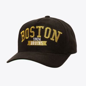 Mitchell-Ness-Black-Boston-Bruins-Suede-Pro-Adjustable-Hat-300x300