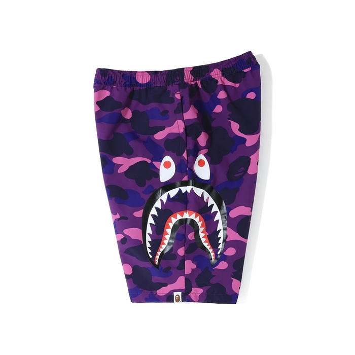 Спортивные шорты BAPE Color Camo Side Shark Beach Shorts Purple