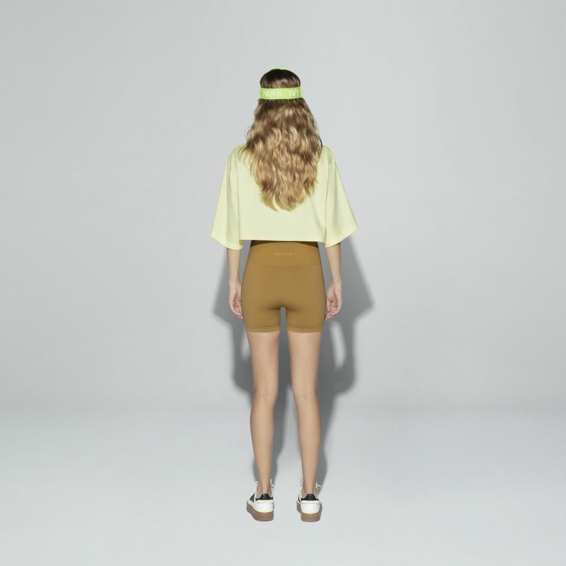 Футболка adidas Ivy Park 3-Stripes Crop Tee Yellow Tint