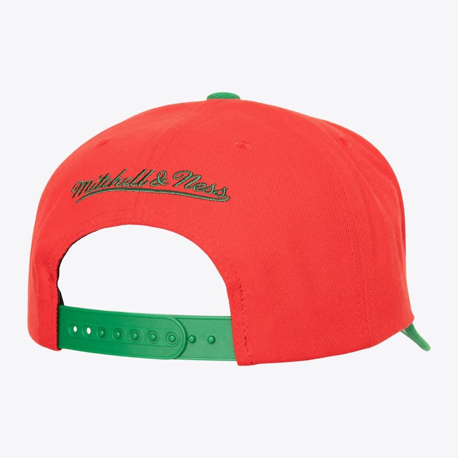 Бейсболка Mitchell & Ness Red New Jersey Devils Boom Text Pro Vintage Snapback Hat