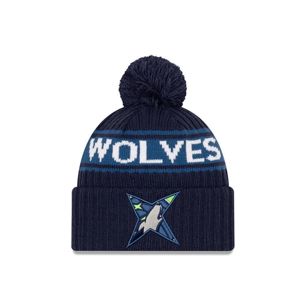 Шапка New Era Minnesota Timberwolves 2021 Draft Edition Pom Knit NBA Beanie