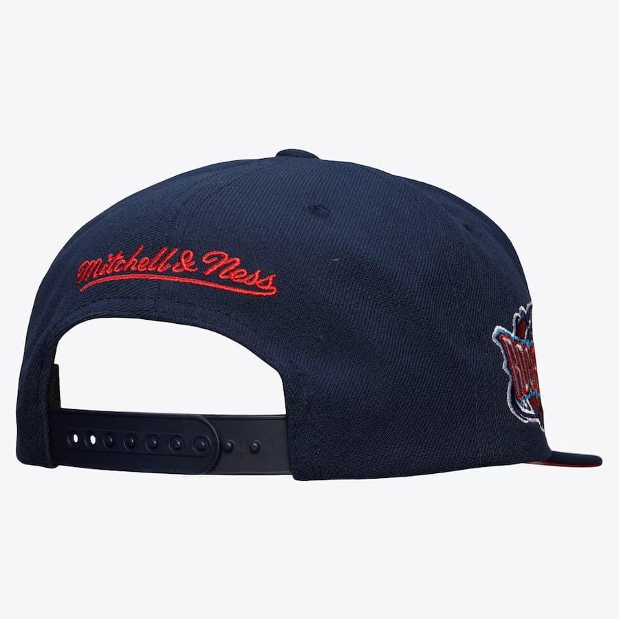 Бейсболка Mitchell & Ness Navy Houston Rockets Hardwood Classics Team Tagged Snapback Hat