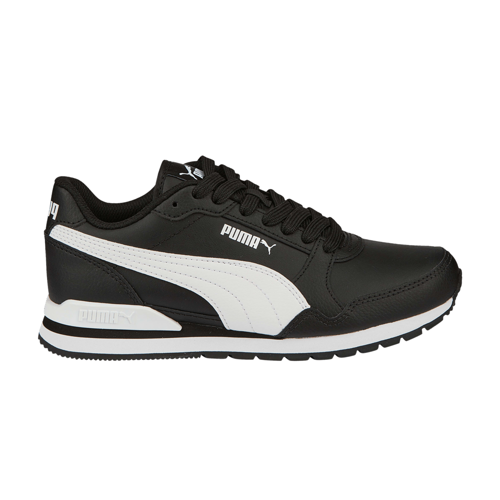 Кроссовки Puma ST Runner v3 Leather Jr 'Black White'