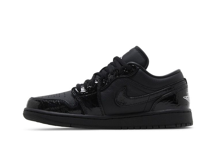 Кроссовки Wmns Air Jordan 1 Low SE 'Black Croc'