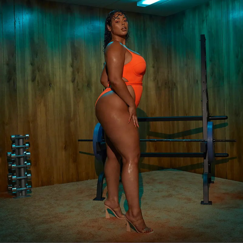 Спортивный купальник adidas Ivy Park Spaghetti Strap One Piece Swimsuit (Plus Size) Solar Orange