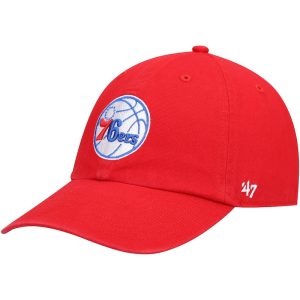 Mens-47-Red-Philadelphia-76ers-Team-Clean-Up-Adjustable-Hat-300x300